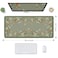 HAOCOO Dark Green Floral Desk Mat Desk Mat for Keyboard and Mouse XL Mouse Pad with NonSlip Rubber Base Waterproof Computer Mats for Desktop Long Mouse Pad for Gaming Women Office