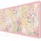 HAOCOO Cute Pink Desk Matt for Desktop Floral Mouse Pad with Stitched Edge Desk Protector Mat with NonSlip Rubber Base 354 x 157 Largr Computer Pad for Women Office