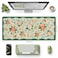 HAOCOO Cute Green Desk Mat Floral Keyboard Mouse Pad for OfficeSchoolHome Waterproof Large Desktop Mat NonSlip Cubicle Decor with Stitched Edge Desk Pad Protector Girly Supplies