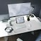 Bloss Leather Desk Pad and Keyboard Wrist Rest Large Mouse Pad Keyboard PadMouse Wrist Support NonSlip Desk Mat Protector for Office Home354157 Inches Light Grey