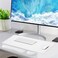 Bloss Leather Desk Pad and Keyboard Wrist Rest Large Mouse Pad Keyboard PadMouse Wrist Support NonSlip Desk Mat Protector for Office Home 354157 InchesWhite