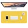 Hsurbtra Desk Pad 30 x 14 PU Leather Desk Mat XL Extended Mouse Pad Waterproof Desktop Blotter Protector NonSlip Ultra Thin Large Laptop Keyboard Writing Mat for Office Home Yellow