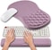 Hokafenle 2 in 1 Ergonomic Mouse Pad Wrist Support Wrist Rest for Computer Keyboard Set with Relieve Carpal Tunnel Pain Massage Bulge and Full Memory Gel Design 2In1 Set Purple