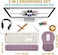 Hokafenle 2 in 1 Ergonomic Mouse Pad Wrist Support Wrist Rest for Computer Keyboard Set with Relieve Carpal Tunnel Pain Massage Bulge and Full Memory Gel Design 2In1 Set Purple