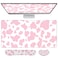 Deokke 3Pcs Large Gaming Mouse Pad Desk MatKeyboard Mouse Wrist Rest Support SetExtended Laptop Mouse Pad Memory Foam NonSlip Base for Gamer Home Office315x157inPink Cow Pattern