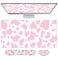 Deokke 3Pcs Large Gaming Mouse Pad Desk MatKeyboard Mouse Wrist Rest Support SetExtended Laptop Mouse Pad Memory Foam NonSlip Base for Gamer Home Office315x157inPink Cow Pattern