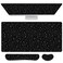 Deokke 3Pcs Large Gaming Mouse Pad Desk MatKeyboard Mouse Wrist Rest Support SetExtended Laptop Mouse Pad Memory Foam NonSlip Base for Gamer Home Office315x157inBlack Leopard Cheetah