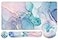 Yunoble 4in1 Gaming Mouse Pad Wrist Support SetDesk Pad Mouse Pad with Wrist Rest Keyboard Wrist Rest Coaster Ergonomic Design for Home Office Study Game Blue Marble