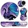 JYCUHTCL Mouse Pad Wrist Support Keyboard Wrist Rest ComboCup Coaster 4in1 Easy Typing Pain Relief Memory Foam Gel Elbow Cushion Mousepad Set for Computer Laptop Office Home Purple