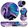 JYCUHTCL Mouse Pad Wrist Support Keyboard Wrist Rest ComboCup Coaster 4in1 Easy Typing Pain Relief Memory Foam Gel Elbow Cushion Mousepad Set for Computer Laptop Office Home Purple