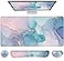 LATEEFAH Desk Mat Mouse Pad with Wrist Rest 4in1 Large Mouse Pads for Desk Ergonomic Mouse Pad and Keyboard Wrist Rest Gaming Keyboard Mat for Office Home