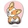 HAOCOO Ergonomic Pink Mouse Pad with Wrist SupportNonSlip Backing Corgi Anime Cute Gel Mouse Pad Wrist Rest EasyTyping and Pain Relief for Gaming Office Computer LaptopPink Cute Corgi