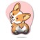 HAOCOO Ergonomic Pink Mouse Pad with Wrist SupportNonSlip Backing Corgi Anime Cute Gel Mouse Pad Wrist Rest EasyTyping and Pain Relief for Gaming Office Computer LaptopPink Cute Corgi