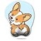 HAOCOO Ergonomic Mouse Pad with Wrist SupportNonSlip Backing Corgi Anime Cute Gel Mouse Pad Wrist Rest EasyTyping and Pain Relief for Gaming Office Computer LaptopBlue Cute Corgi