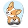 HAOCOO Ergonomic Mouse Pad with Wrist SupportNonSlip Backing Corgi Anime Cute Gel Mouse Pad Wrist Rest EasyTyping and Pain Relief for Gaming Office Computer LaptopBlue Cute Corgi