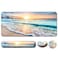 Wiabsi Keyboard Wrist Rest Mouse Pad with Wrist Support Desk Mat Coaster 4 in 1 Set XXL Large Gaming Mousepad Cute Ergonomic Mouse Pads for Desk Computer Laptop Office DecorBeach