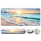 Wiabsi Keyboard Wrist Rest Mouse Pad with Wrist Support Desk Mat Coaster 4 in 1 Set XXL Large Gaming Mousepad Cute Ergonomic Mouse Pads for Desk Computer Laptop Office DecorBeach