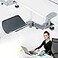 FUZADEL Ergonomic Arm Support for Desk Office Rotating Mouse Arm Rest Mouse Pad ClampOn Mouse Shelf Desk Hand Rest for Computer Table Arm Support Mouse Pad Tray