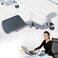 FUZADEL Ergonomic Arm Support for Desk Office Rotating Mouse Arm Rest Mouse Pad ClampOn Mouse Shelf Desk Hand Rest for Computer Table Arm Support Mouse Pad Tray