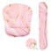 Yunoble Memory Foam Ergonomic Keyboard Wrist Rest Pad and Mouse Wrist Rest Support Mouse Pad Set for Office Gaming Easy TypingPink Fluid