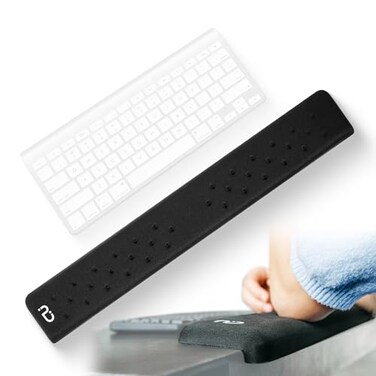 PostureUp EdgeRest LShaped Desk Long Wrist Rest Elbow Forearm Wrist Comfort Support for Table or Desk Edge NonSlip Memory Foam Padding Ergonomic Design for Work Universal Fit Black