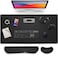 Gimars 4 in 1 Mouse Pad and Keyboard Wrist Rest Set Large Mouse Pad with Memory Foam Wrist Support Pad for Desk with Coaster Easy Typing Pain Relief Gaming Office Home 315x12 inch Black