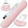 Gimars Upgrade Cleanable PU Leather Keyboard Wrist Pillow Rest Pad Enlarge Mouse Wrist Cushion Support for Office Computer Laptop Mac Durable Comfortable Pain Relief Pink