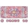 iLeadon Desk Mat Set Mouse Pad with Wrist Rest Keyboard Wrist Rest Large Mouse Pad Coaster 4in1 Rug Large Gaming Mouse Pad Set for Home Office Boho Retro Art