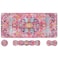 iLeadon Desk Mat Set Mouse Pad with Wrist Rest Keyboard Wrist Rest Large Mouse Pad Coaster 4in1 Rug Large Gaming Mouse Pad Set for Home Office Boho Retro Art