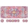 iLeadon Desk Mat Set Mouse Pad with Wrist Rest Keyboard Wrist Rest Large Mouse Pad Coaster 4in1 Rug Large Gaming Mouse Pad Set for Home Office Boho Retro Art