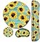 BBSujane Sunflower Mouse Pad and Keyboard Wrist Rest Ergonomic Wrist pad for Keyboard and Mouse Mat Set 4 in 1 Mousepad with Wrist Support Memory Foam Computer Mat