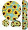 BBSujane Sunflower Mouse Pad and Keyboard Wrist Rest Ergonomic Wrist pad for Keyboard and Mouse Mat Set 4 in 1 Mousepad with Wrist Support Memory Foam Computer Mat