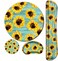 BBSujane Sunflower Mouse Pad and Keyboard Wrist Rest Ergonomic Wrist pad for Keyboard and Mouse Mat Set 4 in 1 Mousepad with Wrist Support Memory Foam Computer Mat