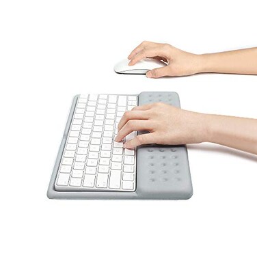 Buwico 2 in 1 Keyboard Wrist Rest Pad Wrist Support Keyboard Mat Wrist Rest Mouse Pad for Apple Magic Keyboard 2 Gray