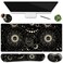 HOMKUMY Moon Large Gaming Mouse Pad Keyboard Wrist Rest Coaster Set 4Pcs Ergonomic XXL Desk Pad with Wrist Support Ultra Thick Mousepad 355x158 in for Home Office