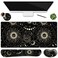 HOMKUMY Moon Large Gaming Mouse Pad Keyboard Wrist Rest Coaster Set 4Pcs Ergonomic XXL Desk Pad with Wrist Support Ultra Thick Mousepad 355x158 in for Home Office