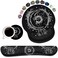 stmedazm Keyboard Wrist Rest and Mouse Pad Wrist Support Set NonSlip PU Base Easy Typing and Relieve Wrist Pain Perfect for Home Office Working Studying Celestial Theme Sun with Crescent Moon