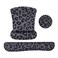 MOSISO Wrist Rest Support for Mouse PadKeyboard Set Leopard Grain Ergonomic MousepadCoaster NonSlip Base HomeOffice Pain ReliefEasy Typing Cushion with Neoprene ClothRaised Memory Foam Black