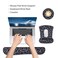 MOSISO Wrist Rest Support for Mouse PadKeyboard Set Leopard Grain Ergonomic MousepadCoaster NonSlip Base HomeOffice Pain ReliefEasy Typing Cushion with Neoprene ClothRaised Memory Foam Black