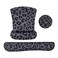 MOSISO Wrist Rest Support for Mouse PadKeyboard Set Leopard Grain Ergonomic MousepadCoaster NonSlip Base HomeOffice Pain ReliefEasy Typing Cushion with Neoprene ClothRaised Memory Foam Black