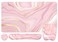 WB WEIRDBEAST Keyboard Wrist Rest Large Mouse Pad Wrist Support for Computer 4 in 1 Memory Foam Keyboard Pad Desk Mat Ergonomic Hand Rest Wrist Cushion for Home Office Gaming Pink Marble