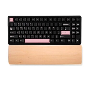 HomeDo Wooden Wrist Rest for Mechanical Keyboards Support pad for Palm Ergonomic Rest for Typing and GamingPalm RestHand Rest Beech1181x31561 Key 60