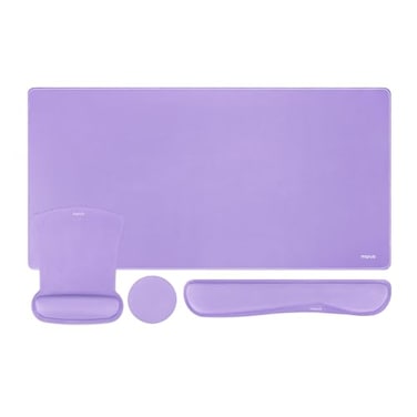 MOSISO Keyboard Mouse Pad Set Large Gaming MousepadKeyboard Wrist RestMouse Wrist RestCoaster Ergonomic NonSlip MousepadEasy Typing Cushion with Memory Foam for Home Office Purple