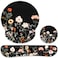 G JGOO Ergonomic Mouse Pad with Wrist Rest and Keyboard Wrist Rest Wrist Rest for Computer Keyboard Easy Typing Pain Relief Black Mouse Pad with Wrist Support for GamingOffice Laptop Garden Flowers