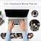 G JGOO Ergonomic Mouse Pad with Wrist Rest and Keyboard Wrist Rest Wrist Rest for Computer Keyboard Easy Typing Pain Relief Black Mouse Pad with Wrist Support for GamingOffice Laptop Garden Flowers