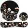 G JGOO Ergonomic Mouse Pad with Wrist Rest and Keyboard Wrist Rest Wrist Rest for Computer Keyboard Easy Typing Pain Relief Black Mouse Pad with Wrist Support for GamingOffice Laptop Garden Flowers