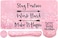Yunoble 4in1 Gaming Mouse Pad Wrist Support SetDesk Pad Mouse Pad with Wrist Rest Keyboard Wrist Rest Coaster Ergonomic Design for Home Office Study Game Pink Stay Positive