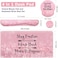 Yunoble 4in1 Gaming Mouse Pad Wrist Support SetDesk Pad Mouse Pad with Wrist Rest Keyboard Wrist Rest Coaster Ergonomic Design for Home Office Study Game Pink Stay Positive