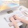 MOSISO Computer Keyboard StandWrist Rest Support for Keyboard Mouse Pad Set Ergonomic Massage Wrist Rest Set Easy Typing Working Acrylic Clear Stand for Office Home Apricot