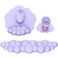 MOKURU Cloud Mouse Pad with Wrist Rest Cloud Keyboard Wrist Rest Mouse Pad Wrist Support Ergonomic Keyboard Mouse Wrist Support Purple